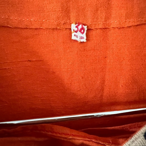 VTG skirt and tunic S/M Made in India wrap around 2 pc orange sarong coverup - Picture 9 of 16